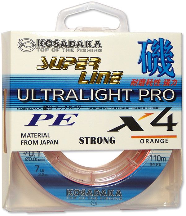 Шнур Kosadaka Pe Ultra Pro X4 - Orange - 110 м