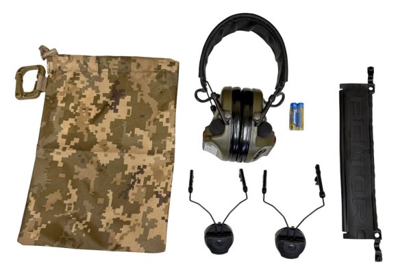 Активные тактические наушники 3M Peltor ComTac XPI с адаптером Peltor Comtac ARC Headband Conversion