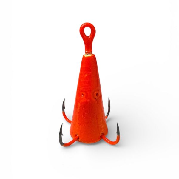 Блешня FRY Конус малий - 4 гачки - Помаранчевий - 1 шт.