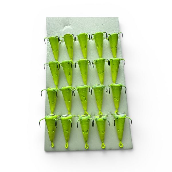 Блешня FRY Конус великий - 4 гачки - Жовтий - 1 шт.