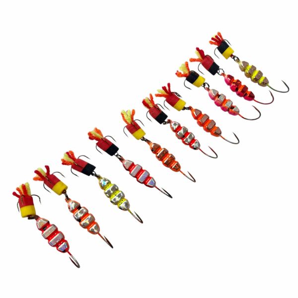 Блешня Лижа (Букар, личинка) - Голограма - 1 гачок + трійник - 1 шт.