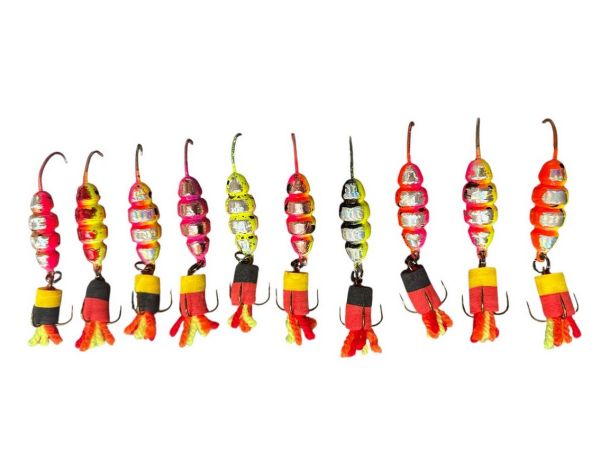 Блешня Лижа (Букар, личинка) - Голограма - 1 гачок + трійник - 1 шт.