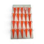 Блешня Піраміда FRY - 4 гачки - Помаранчевий - 20 шт/уп