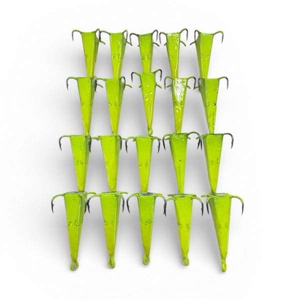 Блешня Піраміда FRY - 4 гачки - Жовтий - 1 шт.