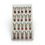 Блешня Яйця FRY Великі - Срібло/Червоний - 20 шт/уп