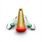 Блешня Яйця FRY Великі - Золото/Червоний - 1 шт.