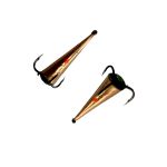 Блешня Парус Конус - Великий 8 г - 3 гачки - Вертикальна - 30 шт/уп - Мідь