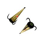 Блешня Парус Конус - Великий 8 г - 3 гачки - Вертикальна - 30 шт/уп - Золото