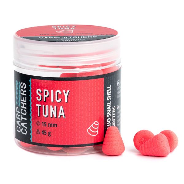 Бойли Carp Catchers - Spicy Tuna - Fluo Snail Shell Wafters - Плаваючі - Однокольорові