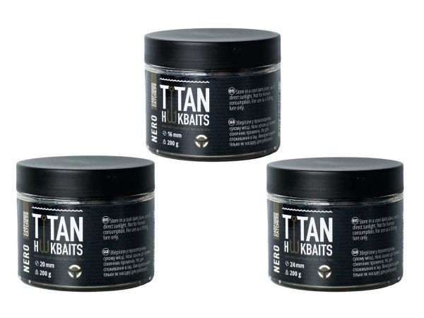 Бойлы Carp Catchers Craft Titan Hookbaits NERO - Вареные - Тонущие - Насадочные