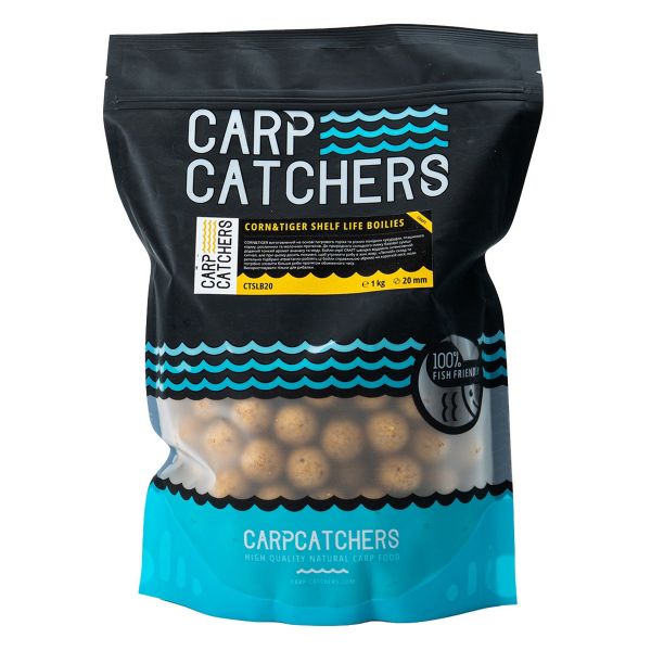 Бойли Carp Catchers - CORN&TIGER Soluble - Тонучі - Прикормочні - Розчинні - 1 кг