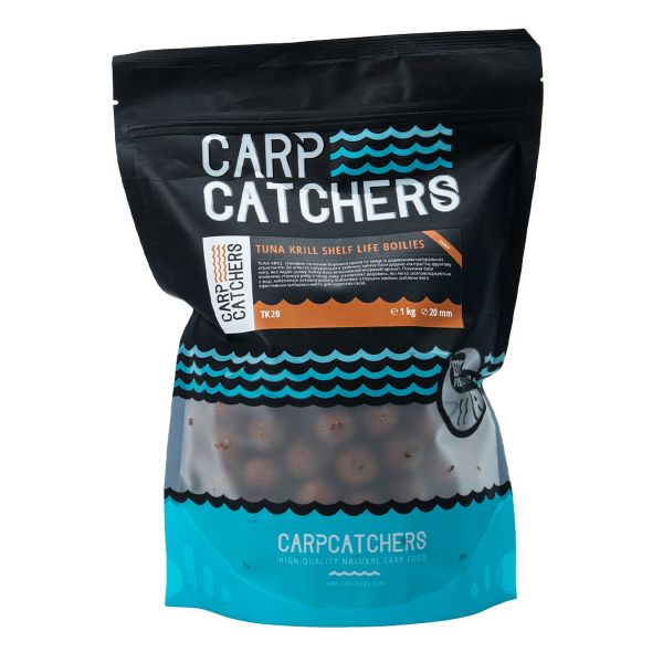 Бойли прикормочні варені, що тонуть Carp Catchers Impulse Shelf Life Boilies - TUNA KRILL - 1 кг