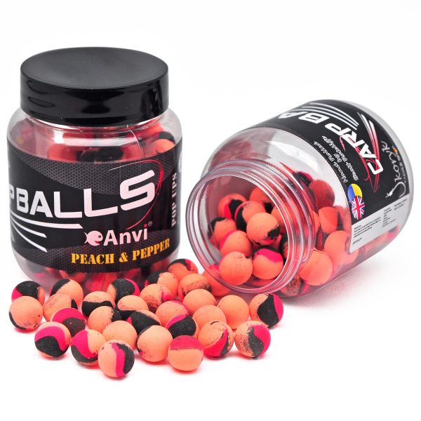 Бойлы Carp Balls Anvi Pop Ups - Ø10 мм - Peach&Pepper (Персик и перец)