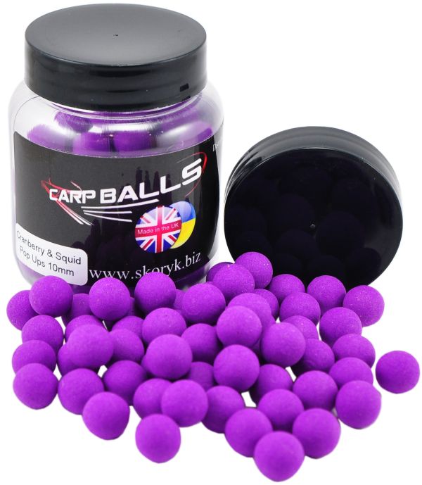 Бойлы Carp Balls Anvi Pop Ups - Ø10 мм - Squid Cranberry (Кальмар и Клюква)