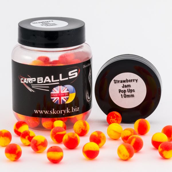 Бойлы Carp Balls Anvi Pop Ups - Ø10 мм - Strawberry Jam (Клубничный джем)