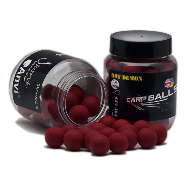 Бойлы Carp Balls Anvi Pop Ups - Плавающие - Ø14 мм - 30 г - Hot Demon