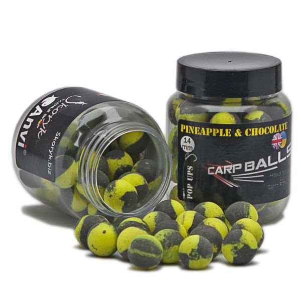 Бойлы Carp Balls Anvi Pop Ups - Плавающие - Ø14 мм - 30 г - Pineapple&Chocolate