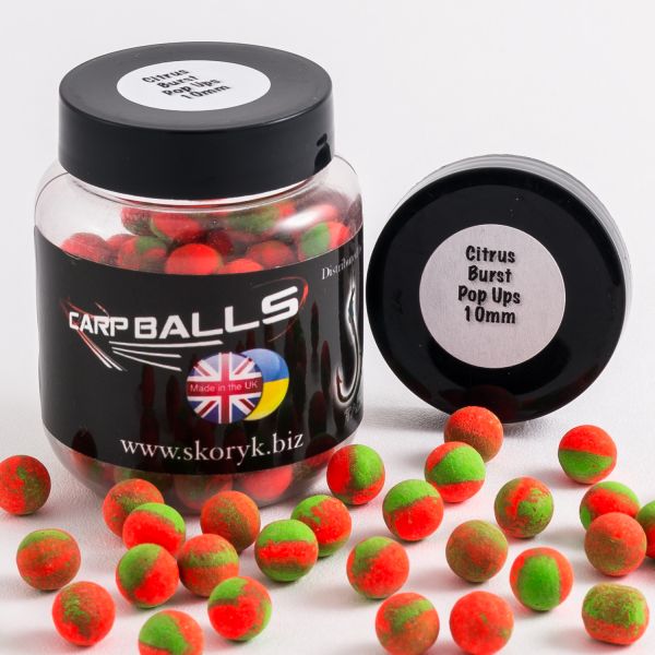 Бойлы Carp Balls Pop Ups - 30 г - Плавающие - Ø10 мм - Citrus Burst (Цитрусовый взрыв)