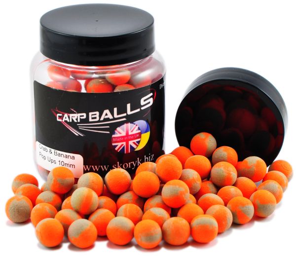 Бойлы Carp Balls Pop Ups - 30 г - Плавающие - Ø10 мм - Crab&Banana (Краб/Банан)