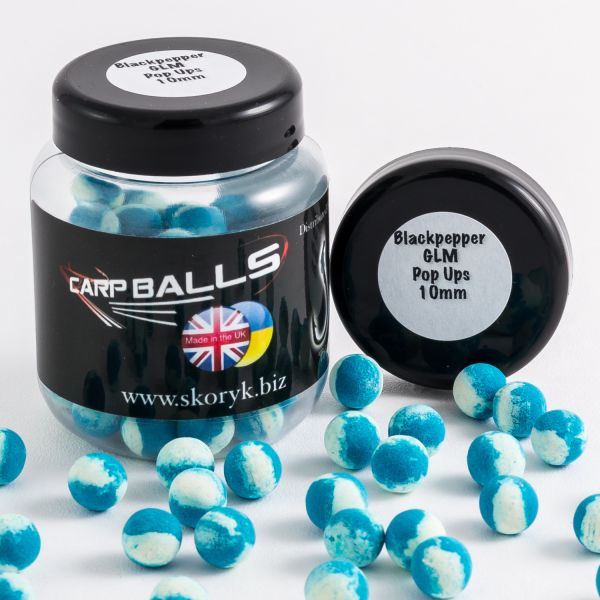 Бойлы Carp Balls Pop Ups - 30 г - Плавающие - Ø10 мм - GLM&Black Pepper (Мидии с черным перцем)