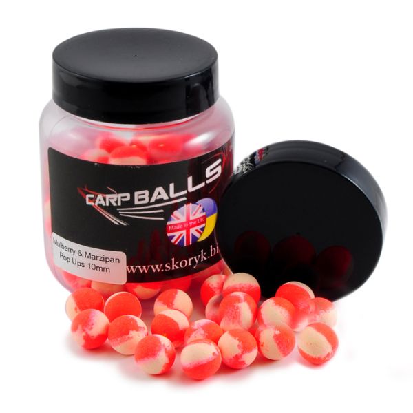 Бойлы Carp Balls Pop Ups - 30 г - Плавающие - Ø10 мм - Mulberry Marzipan (Шелковица и марципан)