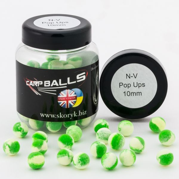 Бойлы Carp Balls Pop Ups - 30 г - Плавающие - Ø10 мм - N-V (Зелень и специи)