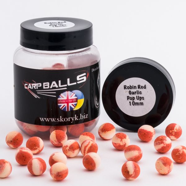 Бойлы Carp Balls Pop Ups - 30 г - Плавающие - Ø10 мм - Robin Red&Garlic (Смесь перцев, паприки и чеснока)