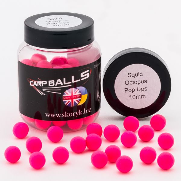 Бойлы Carp Balls Pop Ups - 30 г - Плавающие - Ø10 мм - Squid&Octopus (Кальмар и осьминог)