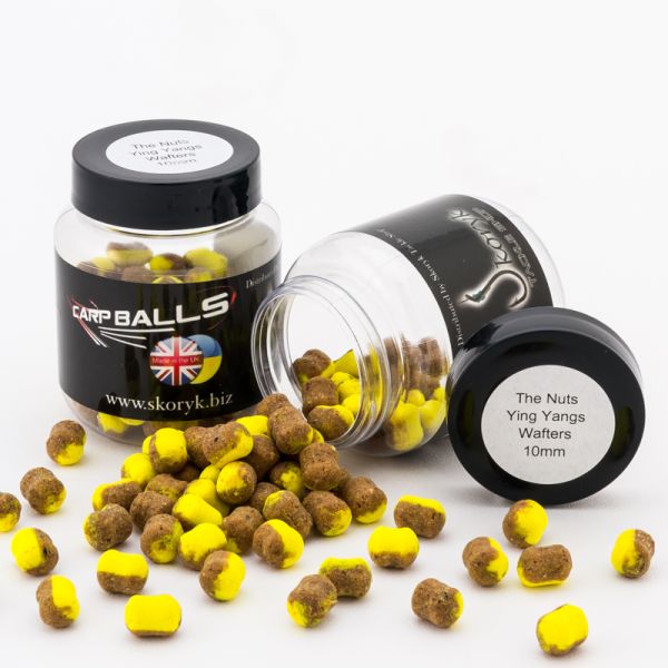 Бойлы Carp Balls Wafters - Нейтральной плавучести - Ø10 мм - Nuts&Yellowberry Ying-Yang  (Орех и желтая ягода Инь - Янь)