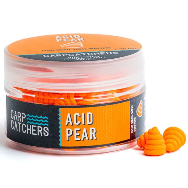 Бойлы Carp Catchers - Acid Pear - Ø10 мм - Fluo Snail Shell Wafters - Однотонные