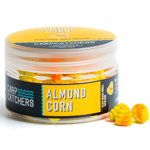 Бойлы Carp Catchers - Almond Corn - Ø10 мм - Fluo Snail Shell Wafters - Двухцветные