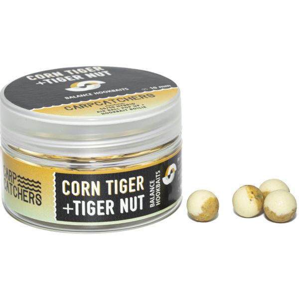 Бойлы Carp Catchers Balance Hookbaits - Ø10 мм - Cream&Natural YB - Corn Tiger&Tiger Nut