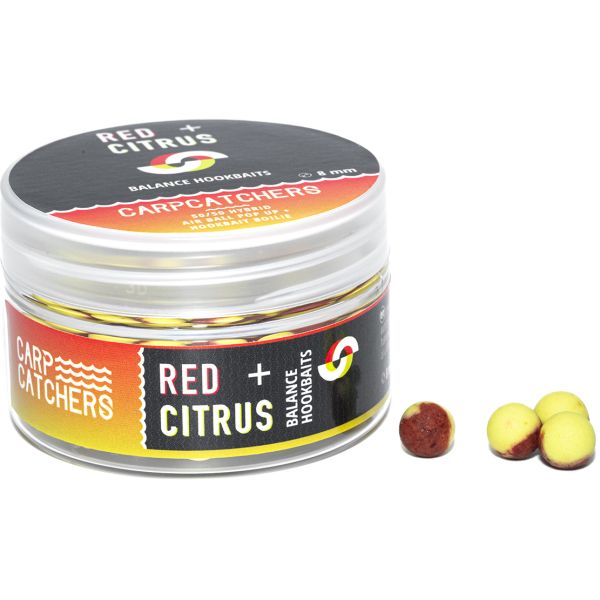 Бойлы Carp Catchers Balance Hookbaits - Ø8 мм - Washed Out Yellow&Red - Red&Citrus