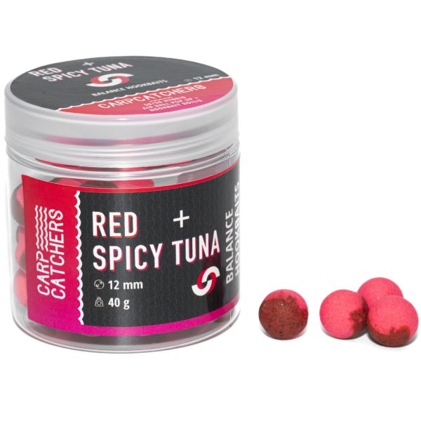 Бойлы Carp Catchers Balance Hookbaits - Ø12 мм - Fluoro Pink&Red - Red&Spicy Tuna