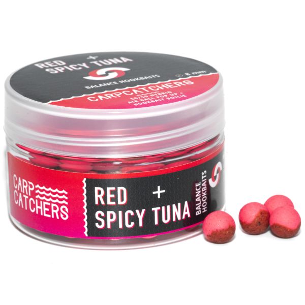 Бойлы Carp Catchers Balance Hookbaits - Ø8 мм - Fluoro Pink&Red - Red&Spicy Tuna