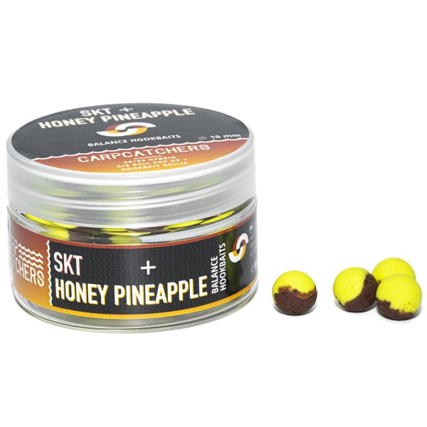 Бойлы Carp Catchers Balance Hookbaits - Ø10 мм - Fluoro Yellow&Brown - SKT&Honey Pineapple