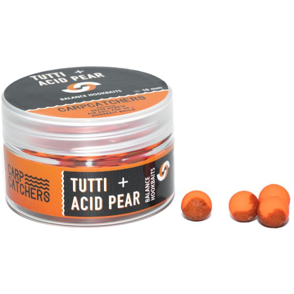 Бойлы Carp Catchers Balance Hookbaits - Ø10 мм - Fluoro Orange&Natural RO - Tutti&Acid Pear