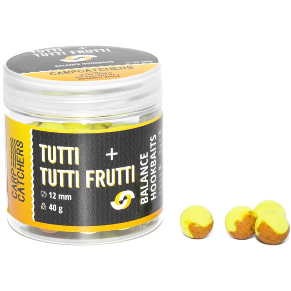 Бойлы Carp Catchers Balance Hookbaits - Ø12 мм - Fluoro Yellow&Natural RO - Tutti&Tutti Frutti