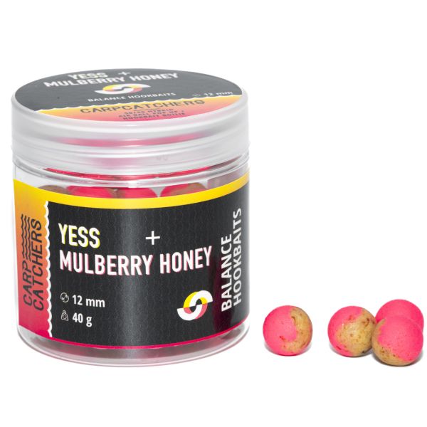 Бойлы Carp Catchers Balance Hookbaits - Ø12 мм - Fluoro Pink&Natural YB - YESS&Mulberry Honey