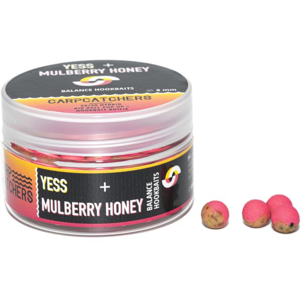 Бойлы Carp Catchers Balance Hookbaits - Ø8 мм - Fluoro Pink&Natural YB - YESS&Mulberry Honey