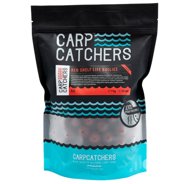 Бойлы тонущие прикормочные вареные Carp Catchers Impulse Shelf Life Boilies - RED - 1 кг