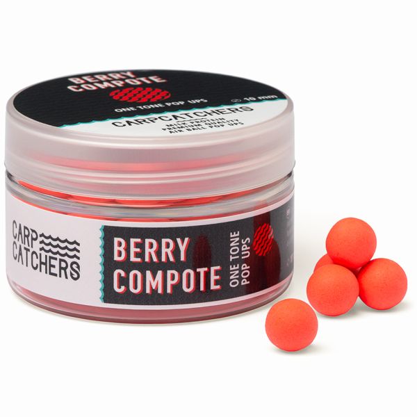 Бойлы Carp Catchers Pop Ups - Плавающие - Ø10 мм - Однотонные - Fluoro Red - Berry Compote - 40-41 шт/уп