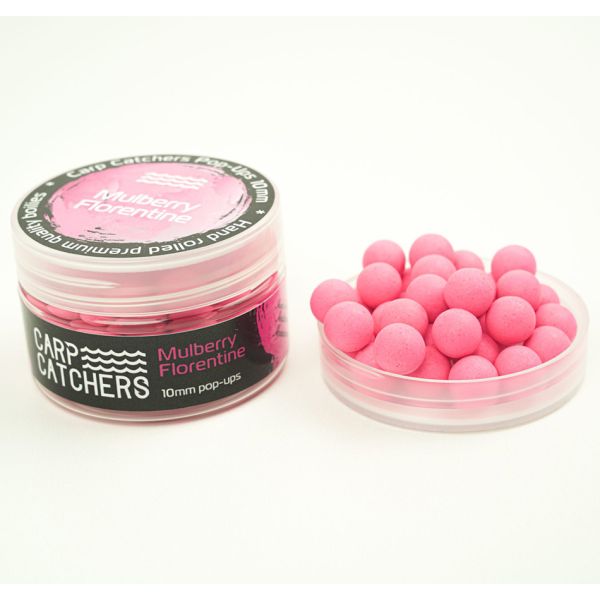 Бойлы Carp Catchers Pop Ups - Плавающие - Ø10 мм - Однотонные - Fluoro Pink - Mulberry Florentine - 40-41 шт/уп