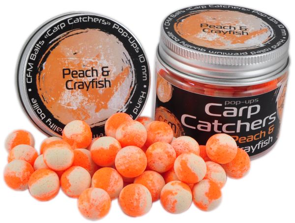 Бойлы Carp Catchers Pop Ups - Плавающие - Ø10 мм - 35 шт/уп - Peach and Crayfish