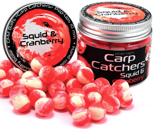 Бойлы Carp Catchers Pop Ups - Плавающие - Ø10 мм - 35 шт/уп - Squid Cranberry