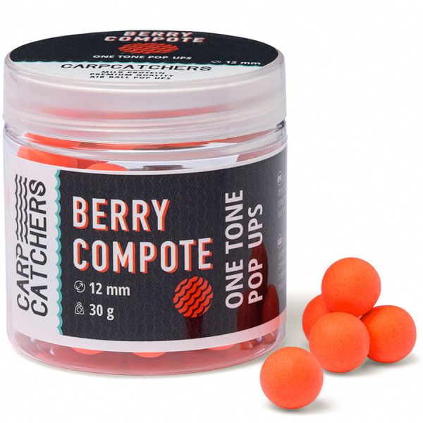 Бойлы Carp Catchers Pop Ups - Ø12 мм - Fluoro Red - Однотонные - Berry Compote