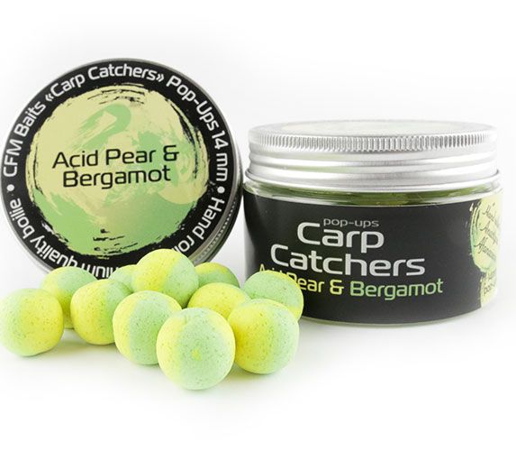 Бойлы Carp Catchers Pop Ups - Плавающие - Ø14 мм - 30 шт/уп - Acid Pear Drop and Bergamot