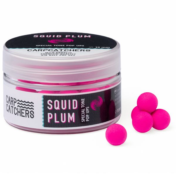 Бойлы Carp Catchers Pop Ups Special Tone - Плавающие - Ø10 мм - Dark Fluoro Pink - Squid Plum