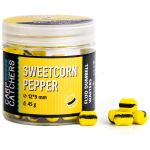 Бойли Carp Catchers - Sweetcorn Pepper - Fluo Dumbell Wafters 12*9 мм Natural Yellow & Black stripe - Плаваючі - Двоколірні