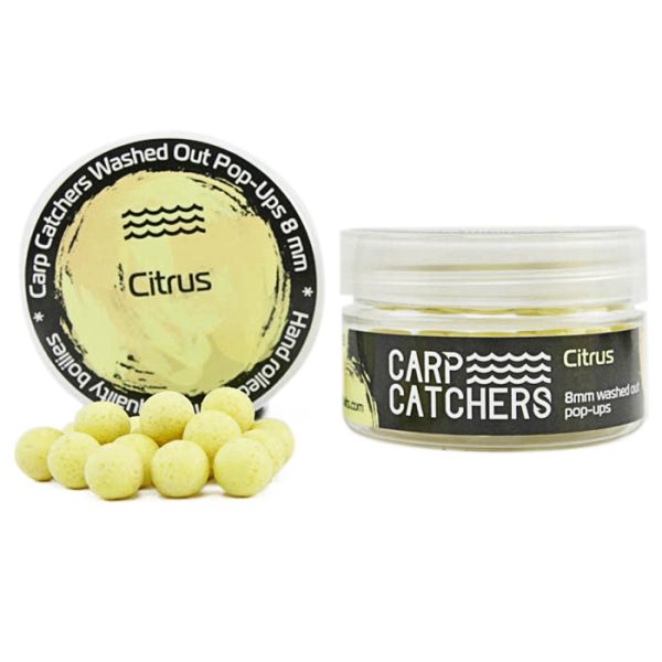 Бойлы Carp Catchers Washed Out Pop Ups - Вымытый жёлтый - Ø8 мм - 70-72 шт/уп - Citrus